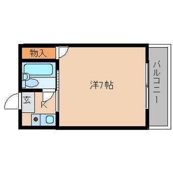 間取図 近鉄南大阪線/高田市駅 徒歩6分 3階 築35年