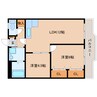 和歌山線/大和新庄駅 徒歩1分 2階 築22年 2LDKの間取り