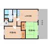 近鉄御所線/近鉄新庄駅 徒歩5分 1階 築22年 2LDKの間取り