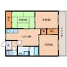 近鉄南大阪線/高田市駅 徒歩12分 3階 築30年 3LDKの間取り
