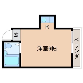 間取図 近鉄南大阪線/高田市駅 徒歩3分 2階 築29年