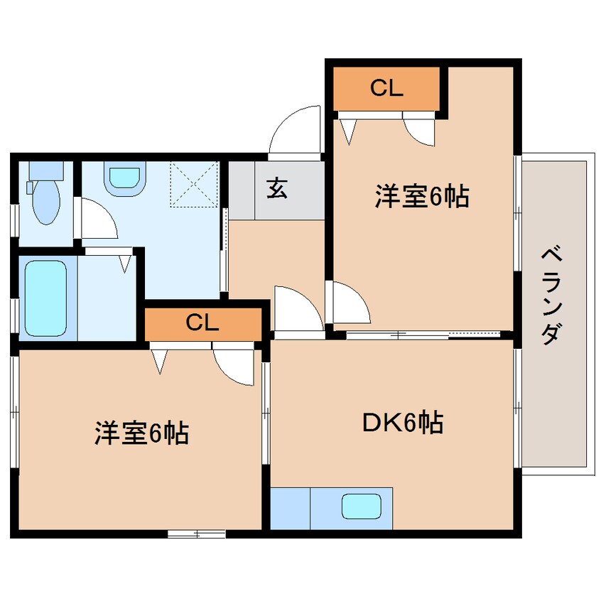 間取図 近鉄大阪線（近畿）/大和高田駅 バス10分疋相下車:停歩2分 2階 築20年