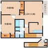 近鉄御所線/近鉄御所駅 徒歩10分 2階 築21年 2LDKの間取り