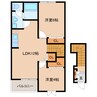 近鉄南大阪線/高田市駅 徒歩6分 2階 築21年 2LDKの間取り