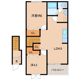 間取図 近鉄御所線/近鉄御所駅 徒歩13分 2階 築21年
