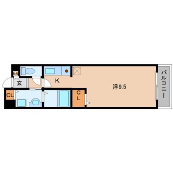 間取図 近鉄大阪線（近畿）/築山駅 徒歩3分 2階 築21年