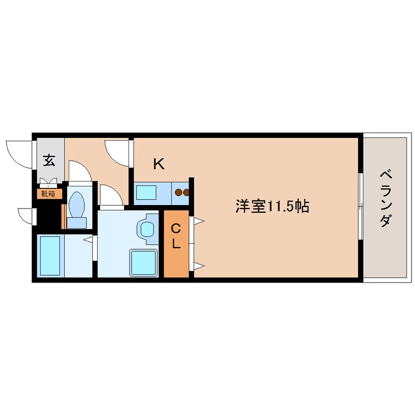 間取図 近鉄大阪線（近畿）/大和高田駅 徒歩23分 3階 築20年