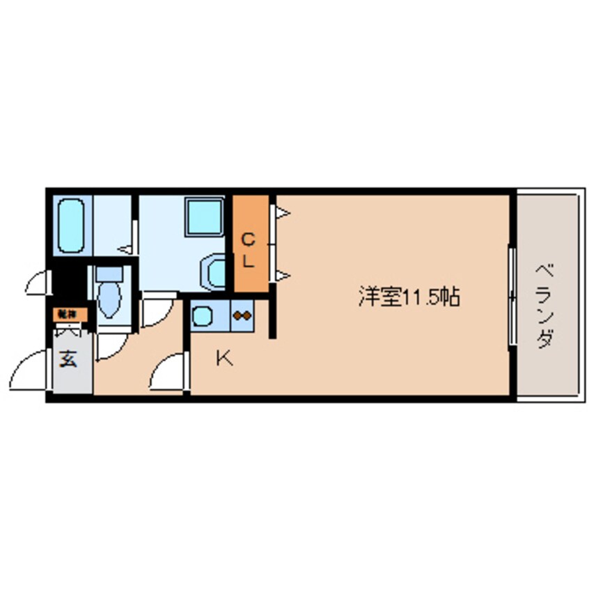 間取図 近鉄大阪線（近畿）/大和高田駅 徒歩23分 2階 築19年