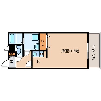 間取図 近鉄大阪線（近畿）/大和高田駅 徒歩23分 2階 築19年