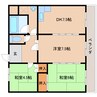 近鉄南大阪線/高田市駅 徒歩5分 2階 築36年 3DKの間取り