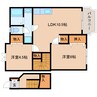 近鉄御所線/近鉄御所駅 徒歩15分 2階 築28年 2LDKの間取り