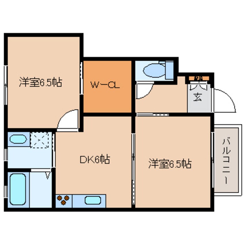 間取図 近鉄南大阪線/高田市駅 徒歩5分 1階 築18年