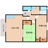 近鉄南大阪線/尺土駅 徒歩6分 1階 築20年 2LDKの間取り
