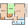 近鉄南大阪線/尺土駅 徒歩6分 1階 築20年 2LDKの間取り