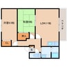 近鉄南大阪線/尺土駅 徒歩6分 2階 築19年 2LDKの間取り