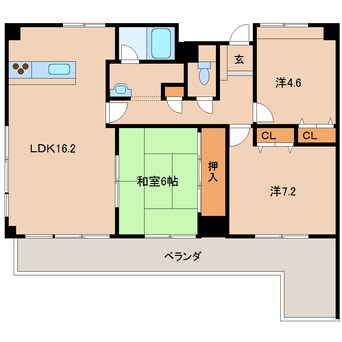 間取図 近鉄大阪線（近畿）/大和高田駅 バス15分疋相南口下車:停歩5分 3階 築31年