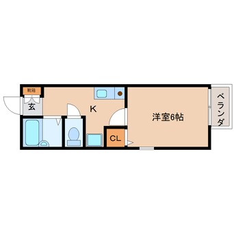 間取図 和歌山線/五条駅 徒歩10分 1階 築26年