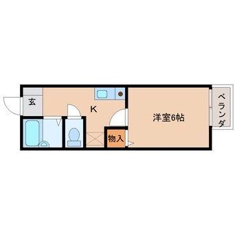 間取図 和歌山線/五条駅 徒歩10分 2階 築26年