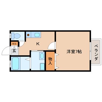 間取図 和歌山線/五条駅 徒歩10分 2階 築26年