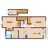 和歌山線/大和二見駅 徒歩7分 2階 築19年 2LDKの間取り