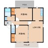 近鉄南大阪線/磐城駅 徒歩12分 1階 築19年 2LDKの間取り