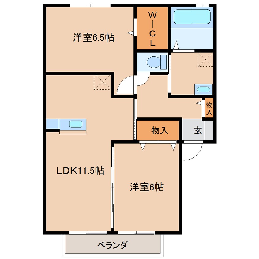 間取図 近鉄南大阪線/磐城駅 徒歩12分 1階 築18年