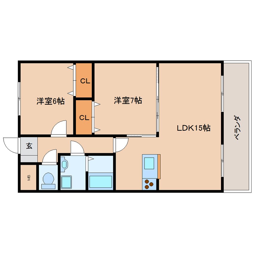 間取図 近鉄御所線/近鉄新庄駅 徒歩3分 4階 築30年