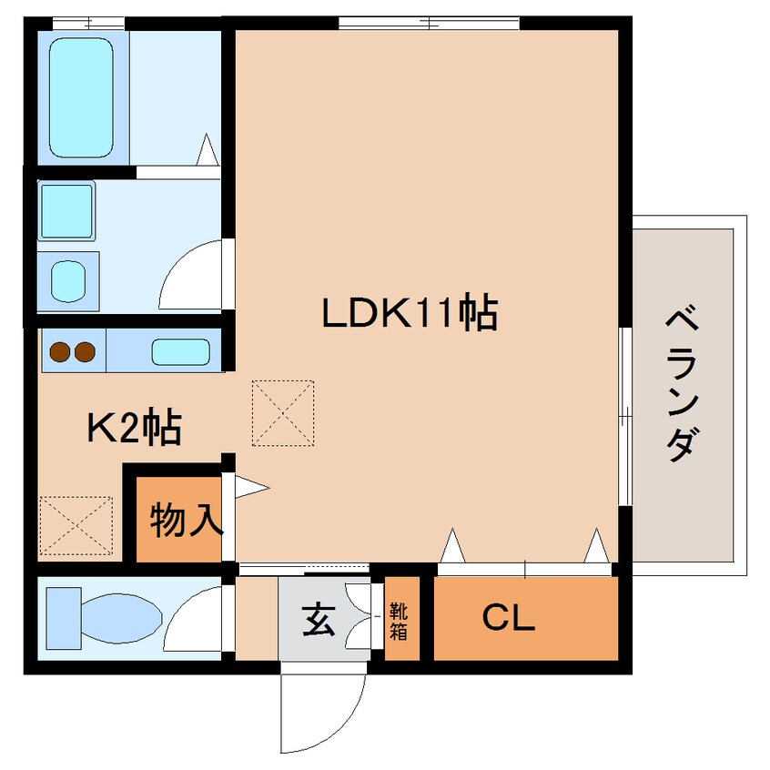 間取図 近鉄大阪線（近畿）/築山駅 徒歩4分 1階 築19年