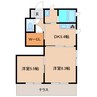 近鉄御所線/近鉄御所駅 徒歩10分 1階 築18年 2DKの間取り