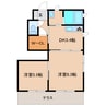 近鉄御所線/近鉄御所駅 徒歩10分 1階 築18年 2DKの間取り