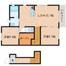 近鉄御所線/近鉄御所駅 徒歩10分 2階 築18年 2LDKの間取り