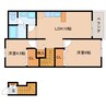 近鉄御所線/近鉄御所駅 徒歩12分 2階 築18年 2LDKの間取り