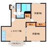近鉄御所線/近鉄新庄駅 徒歩4分 1階 築22年 2LDKの間取り