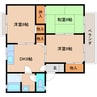 近鉄御所線/近鉄新庄駅 徒歩12分 1階 築34年 3DKの間取り