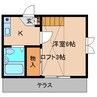 近鉄南大阪線/高田市駅 徒歩13分 1階 築35年 1Kの間取り