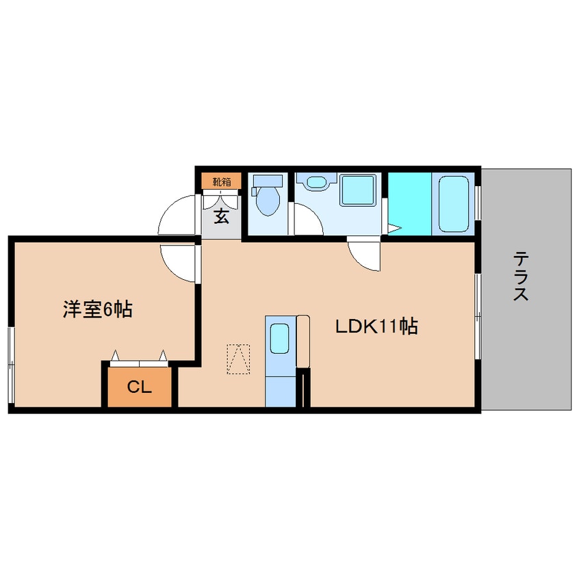 間取図 近鉄大阪線（近畿）/大和高田駅 徒歩17分 1階 築18年
