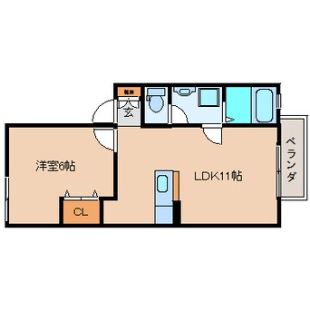 間取図 近鉄大阪線（近畿）/大和高田駅 徒歩17分 2階 築17年