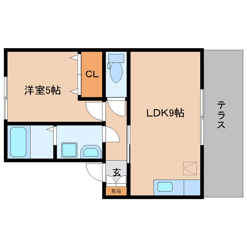 間取図 近鉄大阪線（近畿）/大和高田駅 徒歩17分 1階 築17年