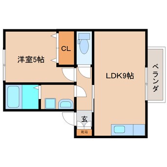 間取図 近鉄大阪線（近畿）/大和高田駅 徒歩17分 2階 築17年