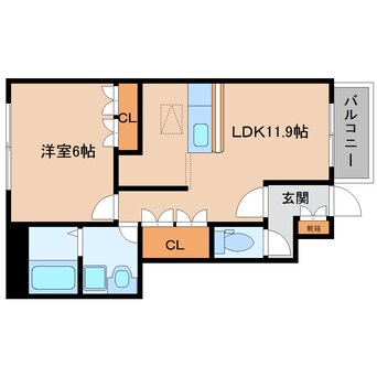 間取図 和歌山線/玉手駅 徒歩10分 1階 築16年