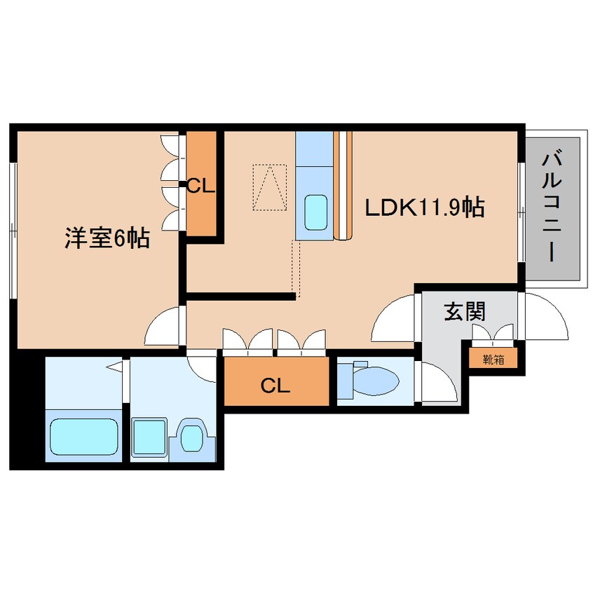 間取図 和歌山線/玉手駅 徒歩10分 1階 築16年