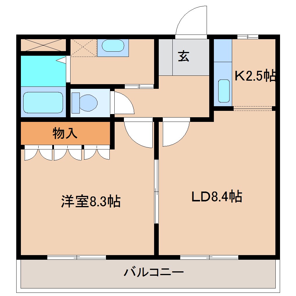 間取り図 近鉄南大阪線/磐城駅 徒歩5分 1階 築18年