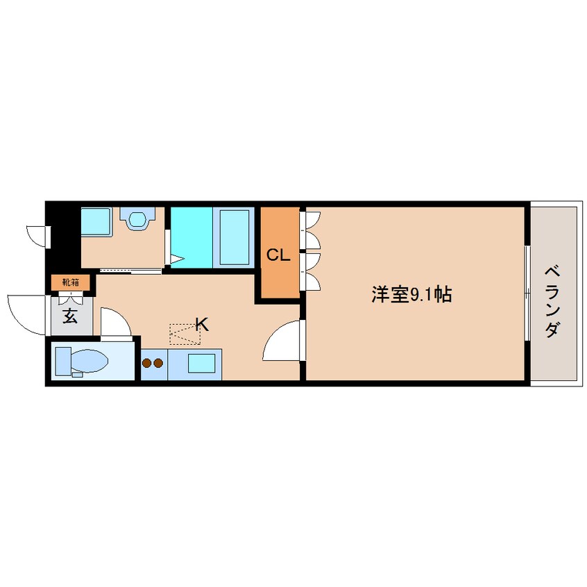 間取図 近鉄御所線/忍海駅 徒歩8分 1階 築16年