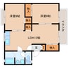 近鉄御所線/近鉄新庄駅 徒歩12分 1階 築31年 2LDKの間取り