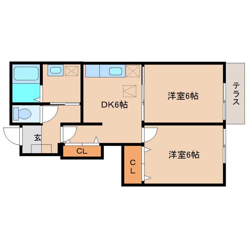 間取図 和歌山線/五条駅 バス11分弁天宗御下車:停歩1分 1階 築16年