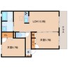 近鉄南大阪線/高田市駅 徒歩5分 1階 築17年 2LDKの間取り