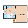 近鉄南大阪線/高田市駅 徒歩5分 1階 築16年 1Kの間取り