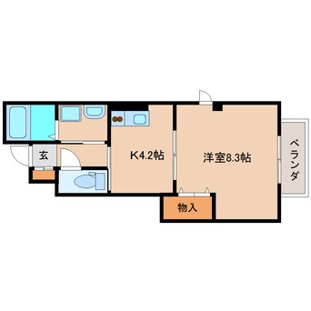 間取図 近鉄大阪線（近畿）/大和高田駅 徒歩17分 1階 築15年