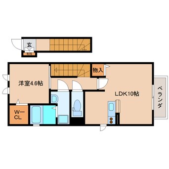 間取図 近鉄大阪線（近畿）/大和高田駅 徒歩17分 2階 築15年