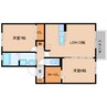 近鉄南大阪線/磐城駅 徒歩3分 2階 築16年 2LDKの間取り